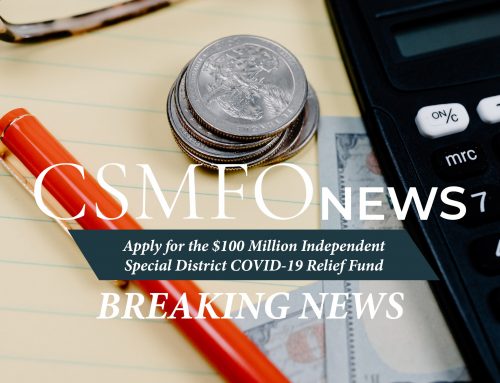 Breaking News: Apply for the $100 Million Independent Special District COVID-19 Relief Fund